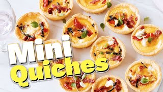 Mini Quiches  Easy and Delicious BiteSized Treats [upl. by Erina115]