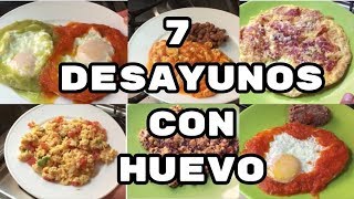 7 Desayunos con Huevo Desayunos Faciles y RapidosFABI CEA [upl. by Casie]