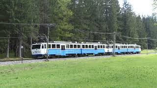 Bayerische Zugspitzbahn Wagen 1011  Talfahrt zw Eibsee und Grainau [upl. by Attennek]