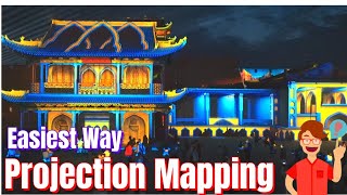 Projection mapping most detailed tutorial How to make interactive 3D video mapping art show easily [upl. by Nema]