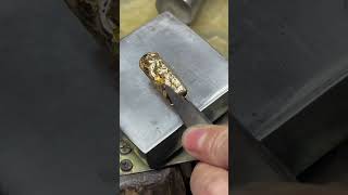 This is the process of making a gold ring 🔥🔨 shorts gold viral jewellry Reels video silver [upl. by Vivyan422]