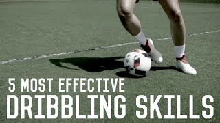 5 Most Effective Moves To Beat a Defender  Easy Dribbling Skills Tutorial For Footballers [upl. by Aillij]