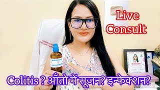 Dr RUKMANI ‘s live chat 498 आँतो में सूजन Rx Allium Sativum 200 Benefits in Colitis Cholesterol [upl. by Layod]