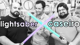 Como fazer um SABRE DE LUZ caseiro ft Jovem Nerd e Azaghal 🔵Manual do Mundo [upl. by Coltin]