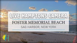 Hamptonscom  LIVE Foster Memorial Beach Sag Harbor New York  Wind Surfers [upl. by Nirehtac907]