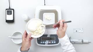 LactoSens®R  Sample preparation of solid products eg mozzarella hard cheese  Spanish [upl. by Ssidnac]