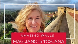 MAGLIANO IN TOSCANA and its great walls 🇮🇹🇬🇧 [upl. by Cleopatre]