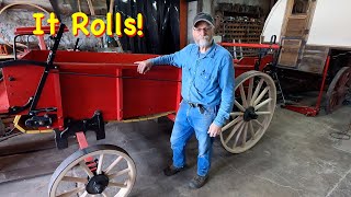 Rolling Again on New Wood Spreader Wheels  Engels Coach Shop [upl. by Danya]