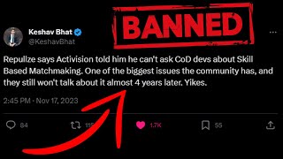 Wow Activision has now BANNED all talks about SBMM [upl. by Alderman536]