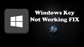 FIX HP Laptop Windows key Not Working Windows 1087 [upl. by Ahsilahs]