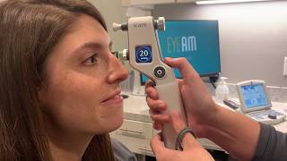 Intraocular Pressure IOP measurement with Icare tonometry for the screening of glaucoma [upl. by Seldun]