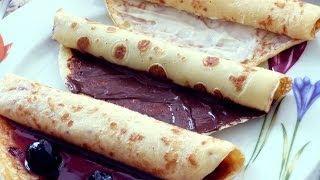 Receta básica de crepes  Cómo hacer crepes [upl. by Ylekalb]