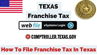 How to File Franchise Tax in Texas USA  How to File a No Tax Information Report [upl. by Petit]