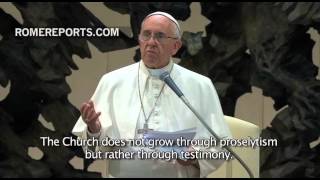 Pope to Cursillo Movement You grew without proselytismthis is a virtue [upl. by Einberger]