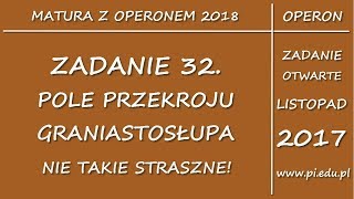 Zadanie 32 Matura z OPERONEM 2018 Stereometria [upl. by Winthorpe]