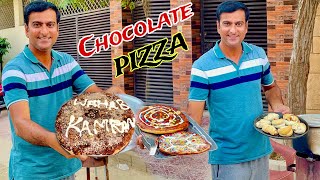 Aaj bahut sara Chocolate Pizza Bna Lia Yummy 😋😃 [upl. by Church444]