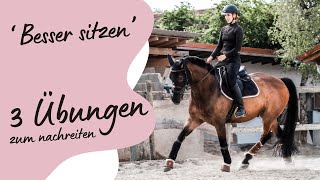 3 Übungen für einen BESSEREN SITZ  Reiten  Aussitzen [upl. by Nirrep]