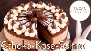 SchokoKäseSahneTorte backen Traumhafte Ostertorte mit viel Schokolade  Rezept von Sugarprincess [upl. by Yerg]