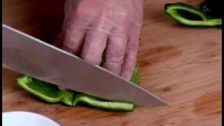 Cooking Tips  How to Slice Poblano Peppers [upl. by Nelrah800]