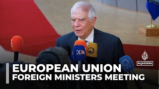 EU foreign ministers meeting European leaders contemplating US missile decision [upl. by Lizzy]