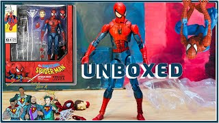 Unboxing Mafex SpiderMan 075 BOOTLEG 😬😬 [upl. by Hamrnand]