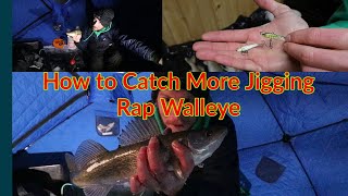 How to catch more Walleye using Jigging Raps  Ice Fishing tips [upl. by Nrubua736]