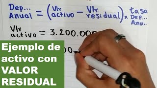 Como sacar la DEPRECIACION con VALOR RESIDUAL [upl. by Ungley]