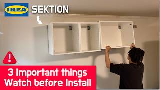 IKEA SEKTION wall cabinet suspension rail installation  assembly guide [upl. by Ellenej]