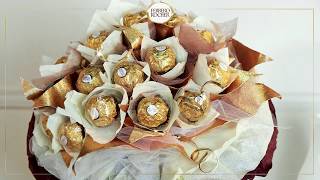 Ferrero Rocher DIY  Golden Bouquet [upl. by Carolyne]