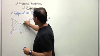 Minuto Saber Prof Xanchão  Teorema de pitágoras  Diagonal do retângulo [upl. by Rabin]