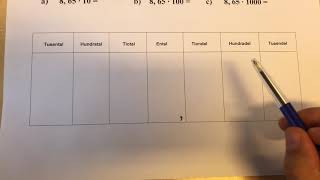 Kapitel 1 Matteborgen 6A Division och multiplikation med 10 100 och 1000 [upl. by Ahsineb]