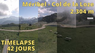 Méribel  Les 3 Vallées ⏩ Timelapse 42 jours [upl. by Casilde]