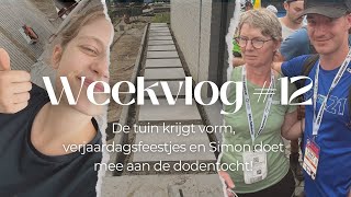 DE TUIN KRIJGT VORM VERJAARDAGSFEESTJES EN SIMON DOET DE DODENTOCHT  Weekvlog 12 [upl. by Gies]