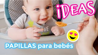 🥣👶🏻Recetas de papillas Para bebes de 6 meses  Alimentación complementaria  Verduras y Pollo [upl. by Polish533]