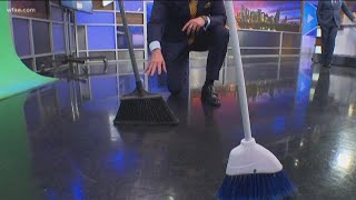 Pete Delkus explains the broom challenge thats sweeping social media [upl. by Ameyn]