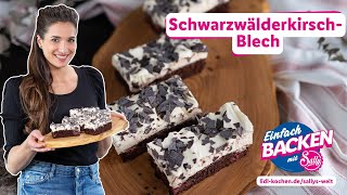 Schwarzwälderkirschtorte für Eilige  Schwarzwälder KirschBlech  Rezepte für Lidl von Sallys Welt [upl. by Sudhir69]