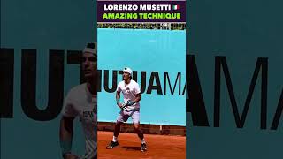 LORENZO MUSETTI AMAZING TECHNIQUE tennis shorts [upl. by Carolyn]