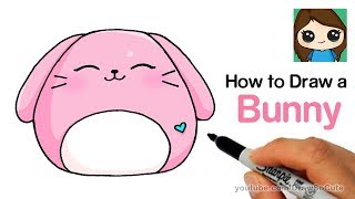 How to Draw a Cute Bunny EASY  Squishy Squooshems [upl. by Lustick]