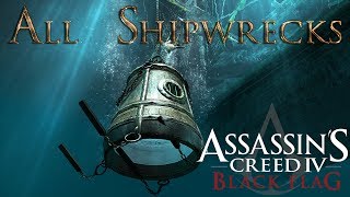 Assassins Creed 4 Black Flag Walkthrough  All Underwater Shipwrecks  Caves 23 [upl. by Way682]