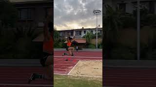 Long jump take off drill athletic trackandfield tracknfield motivation [upl. by Nonnahs]