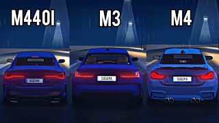 M440i vs M3 Competition vs M4 Competition Replica  Driving School Sim [upl. by Assele]