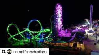 ‘Hydrus’ Roller Coaster Thrills During First Day on Casino Pierat nightferris wheel led lights [upl. by Ziul]