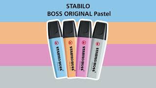 4 new colors of STABILO BOSS ORIGINAL pastel from March 2021 onwards [upl. by Debbie306]