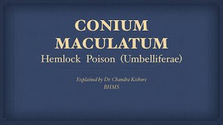 Conium Maculatum  Allen’s Keynotes  Well Explained [upl. by Nahtanhoj]