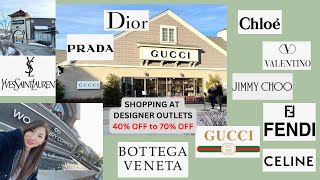 Discount Luxury Shopping at Woodbury Common Outlets Dior Gucci Prada YSL Celine Chloe Bottega [upl. by Redyr]