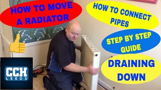 HOW TO MOVE A RADIATOR  Step by Step Guide  DIY [upl. by Joiner654]