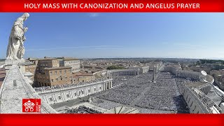 October 20 2024 Holy Mass with Canonization and Angelus Prayer  Pope Francis [upl. by Ostap]