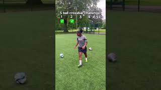 5 balls crossbar challenge with Freda Ayisi ❤️🇬🇭🇬🇭 reels football reelsvideo [upl. by Hcire]