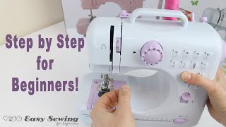 How to Operate a Portable Mini Sewing Machine FHSM 505  NEX Sewing Machine [upl. by Auhsohey]