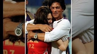 IPL 7 SRK hugged Preity Zinta on field  IANS India Videos [upl. by Bain]